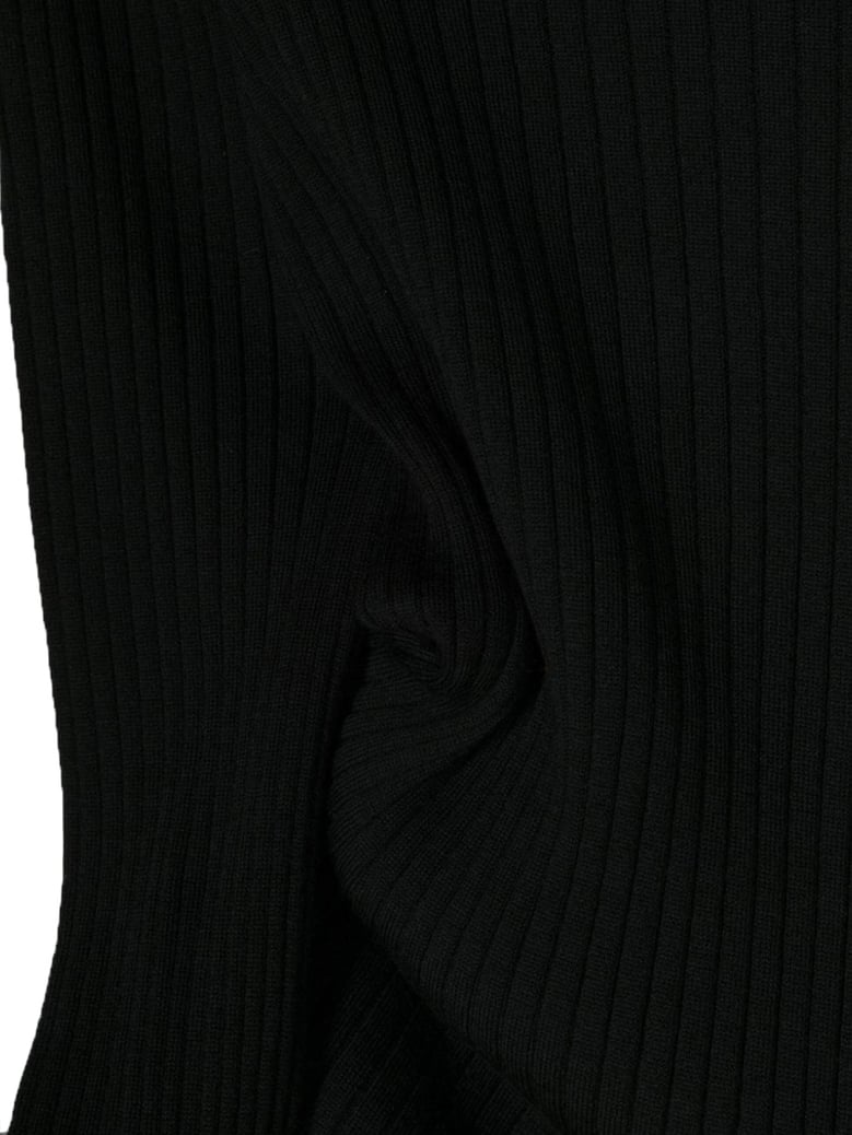 knit sweater rib black by Selfnex