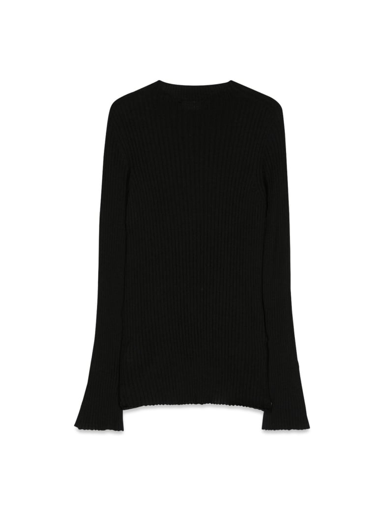 knit sweater rib black by Selfnex
