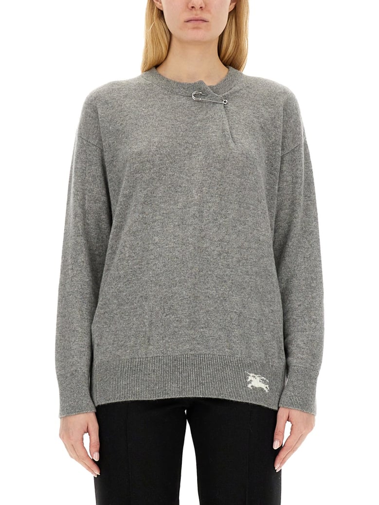 cashmere sweater with kilt pin by Selfnex