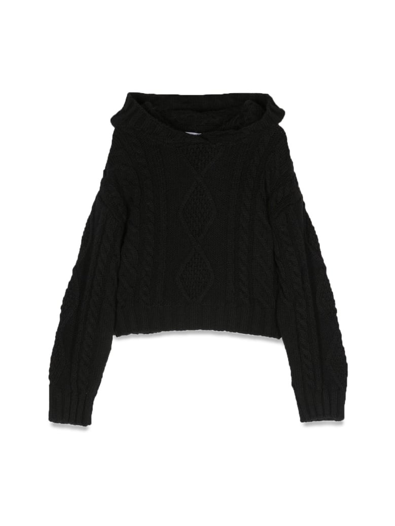 hoodie wool-blend black by Selfnex