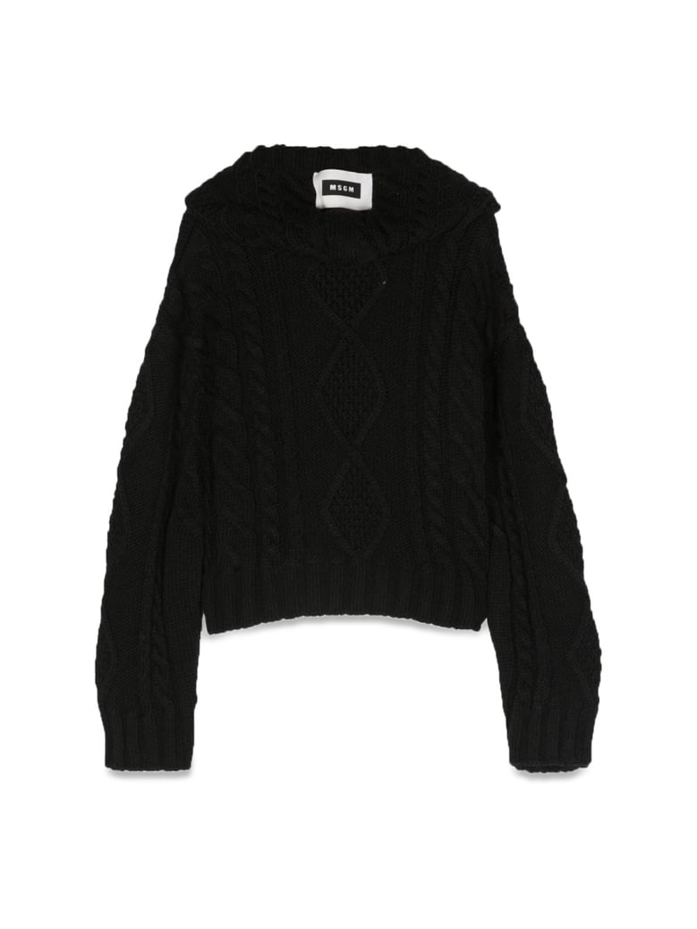 hoodie wool-blend black by Selfnex