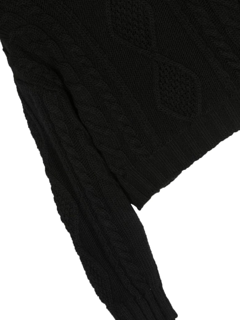 hoodie wool-blend black by Selfnex