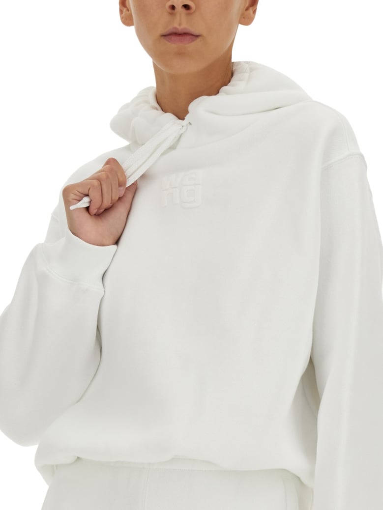 essential sweatshirt in white by Selfnex