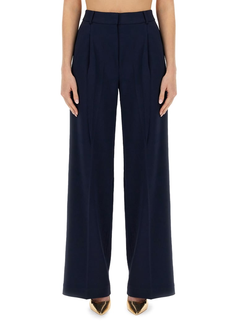 wide leg pants in blue by Selfnex