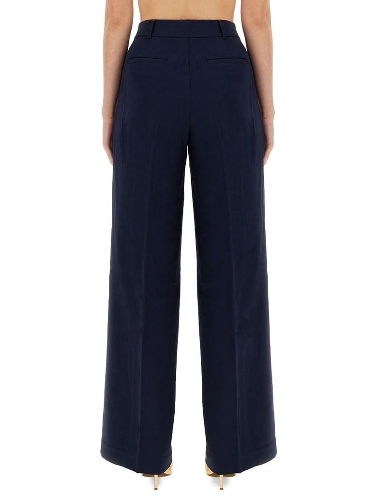 wide leg pants in blue by Selfnex