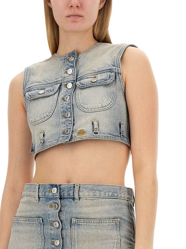 top cropped in denim by Selfnex