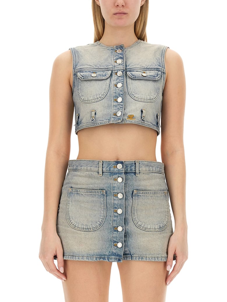 top cropped in denim by Selfnex