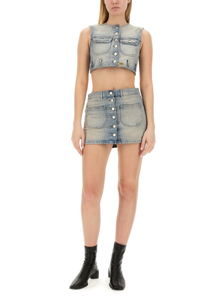 top cropped in denim by Selfnex