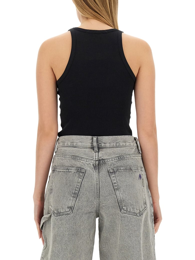 jersey tank top in black by Selfnex