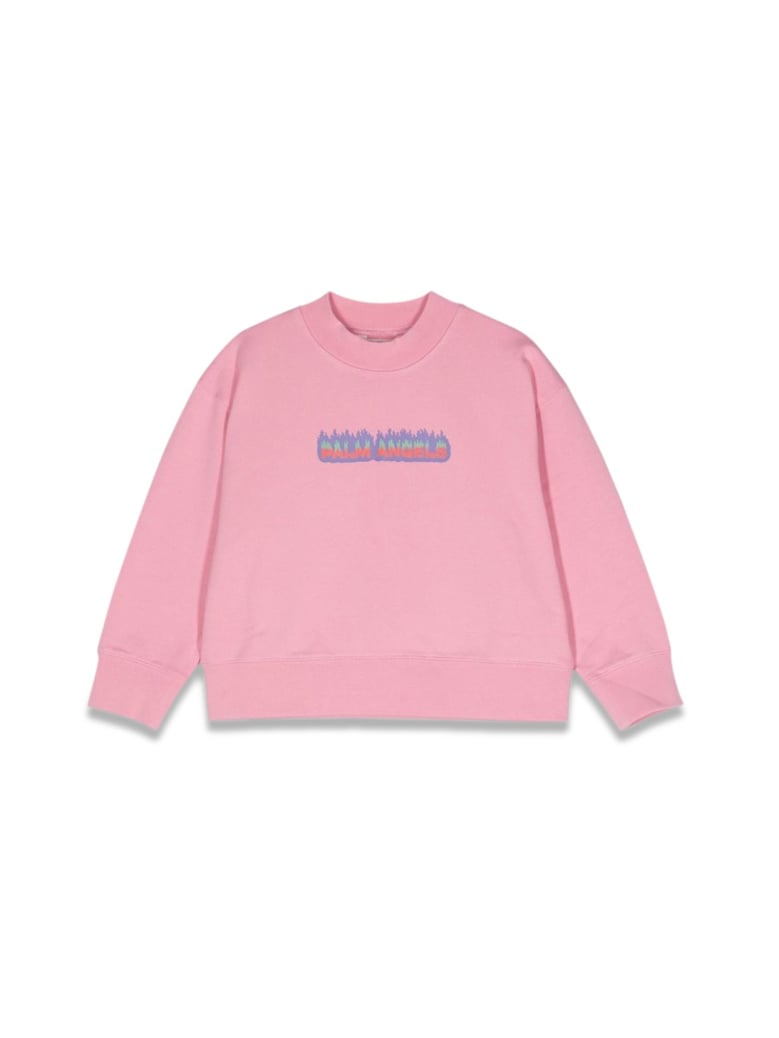 crewneck sweatshirt flames pink by Selfnex