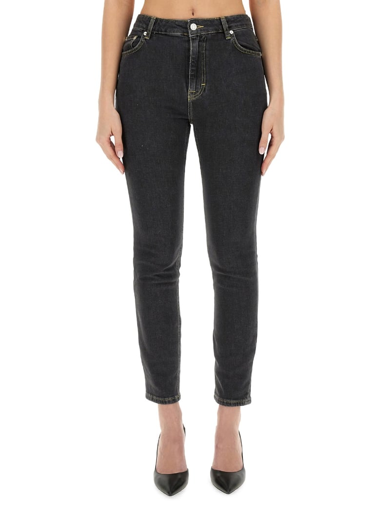 skinny fit jeans in black by Selfnex