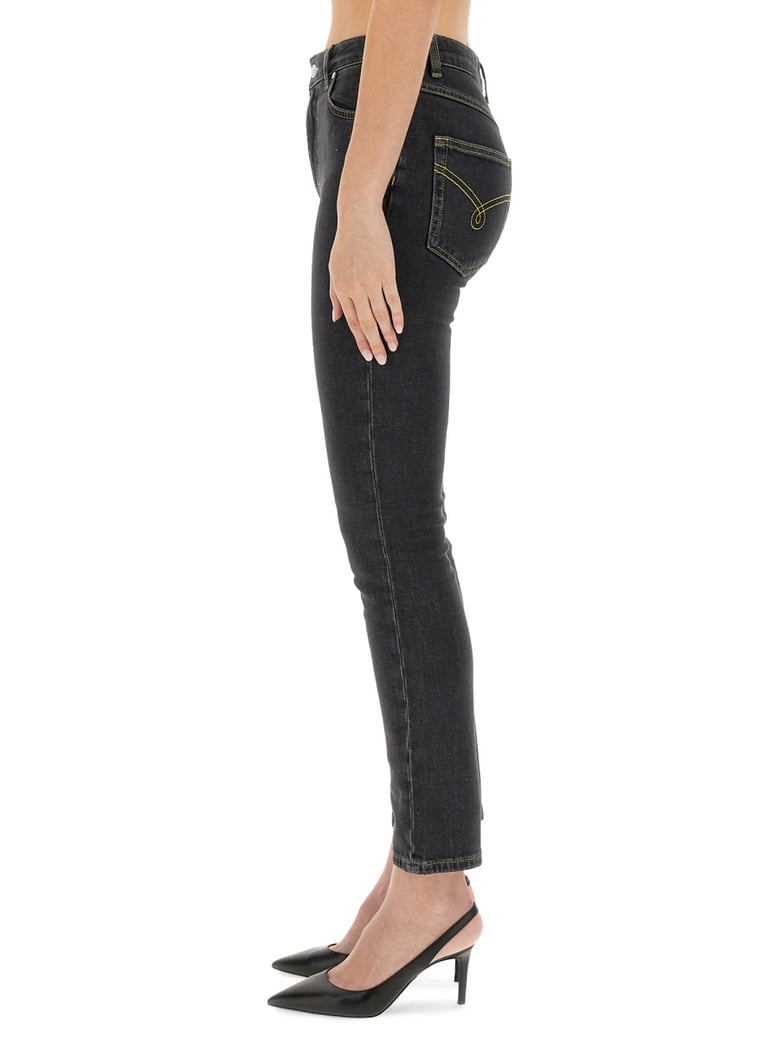 skinny fit jeans in black by Selfnex