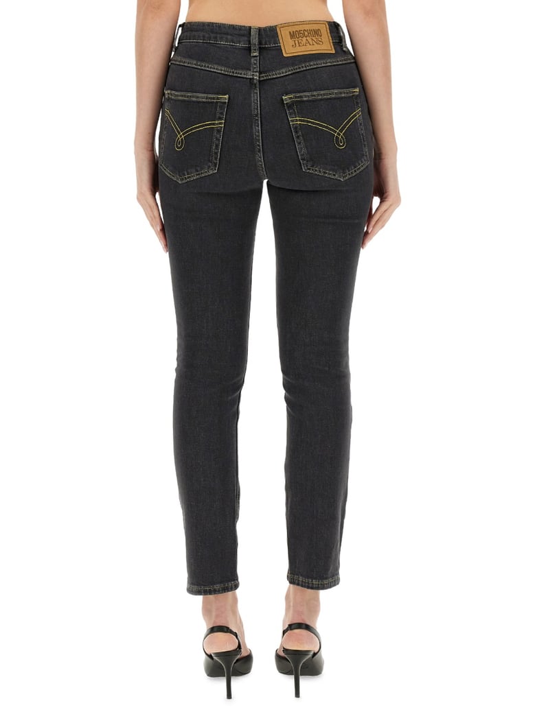 skinny fit jeans in black by Selfnex
