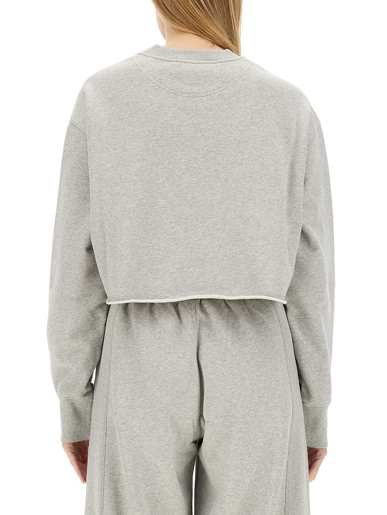 cropped cotton sweatshirt with logo by Selfnex