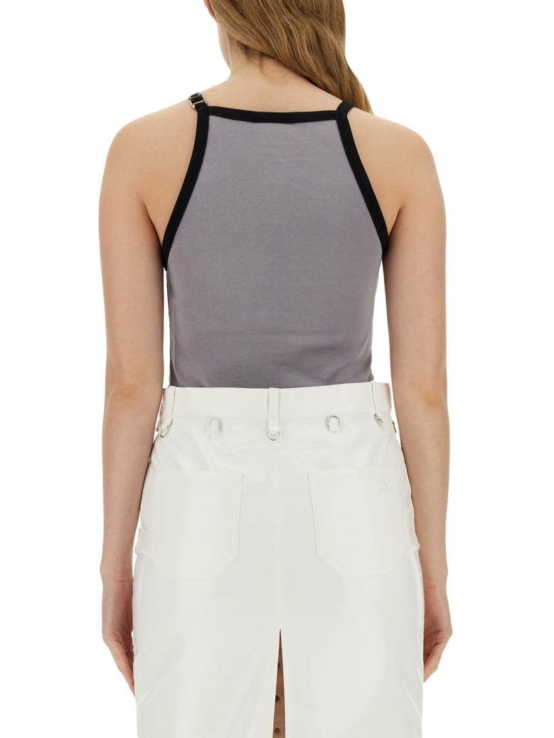 logo grey cotton top by Selfnex