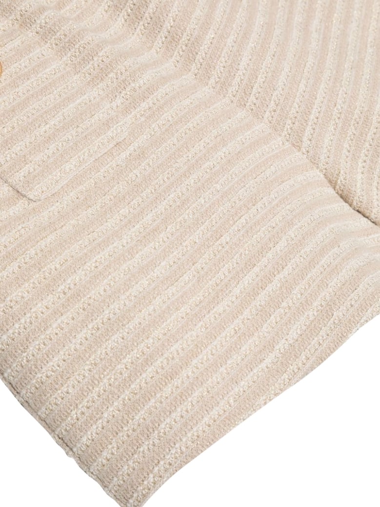 knit shorts beige by Selfnex