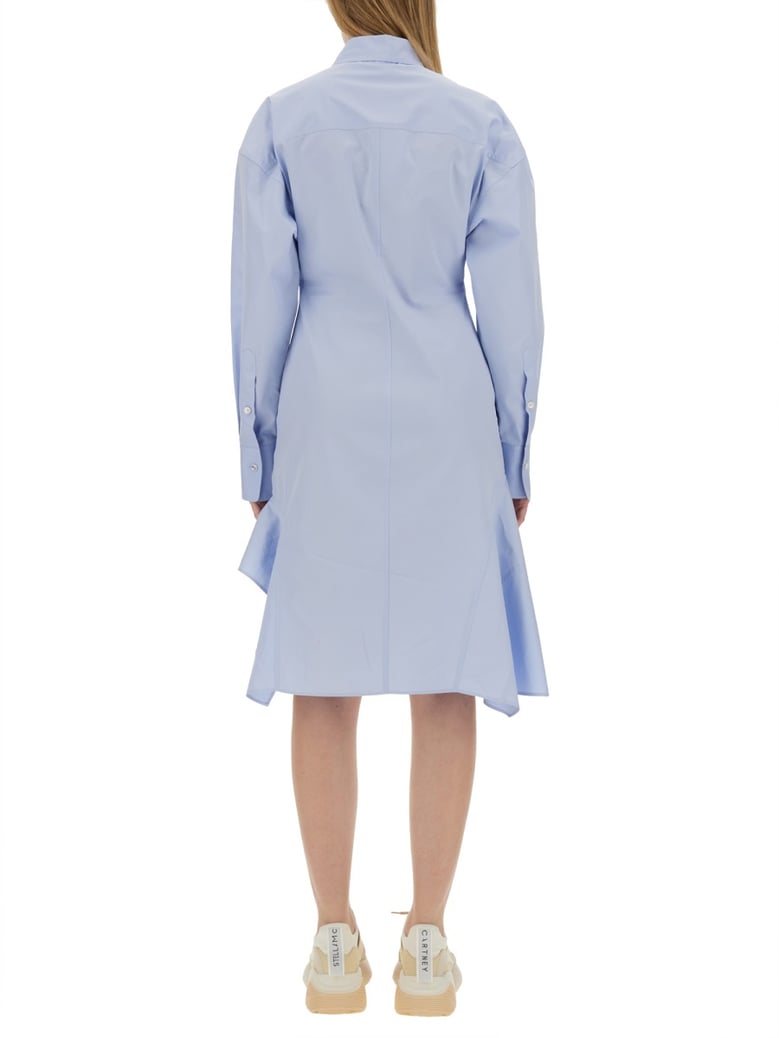 shirt dress in azure cotton by Selfnex