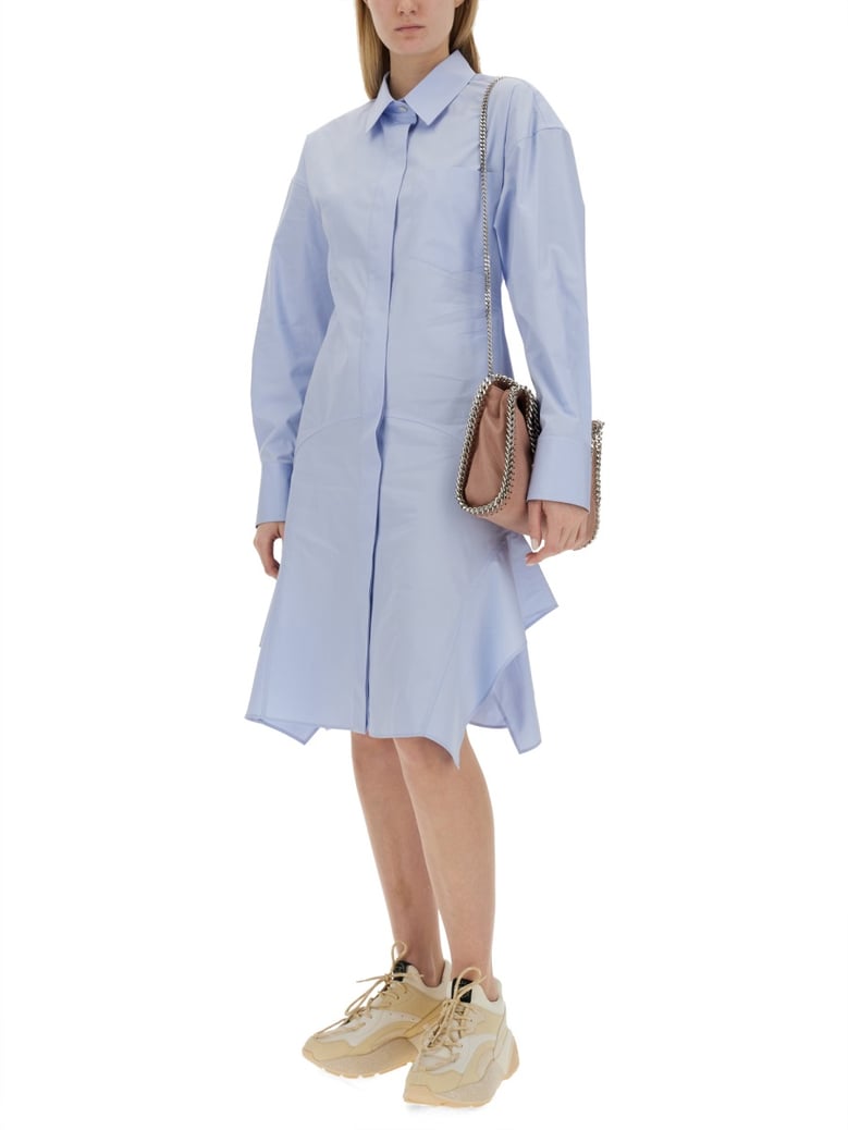 shirt dress in azure cotton by Selfnex