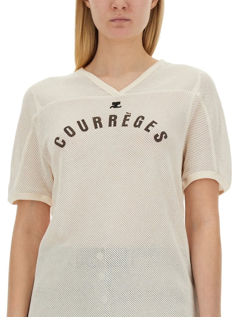 logo t-shirt in ivory by Selfnex