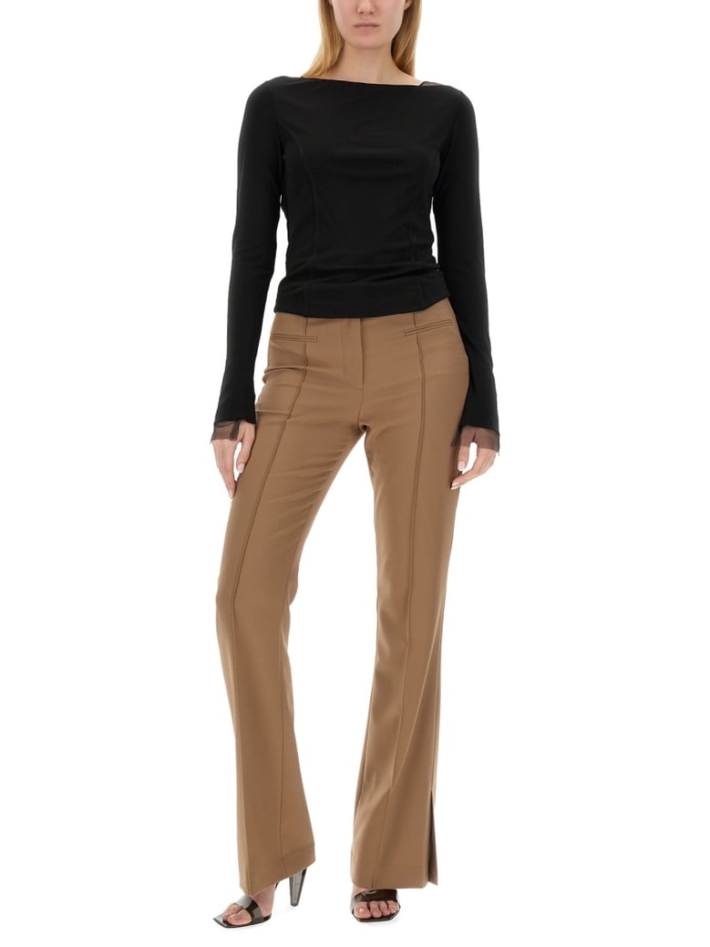 slim fit boot cut pants by Selfnex