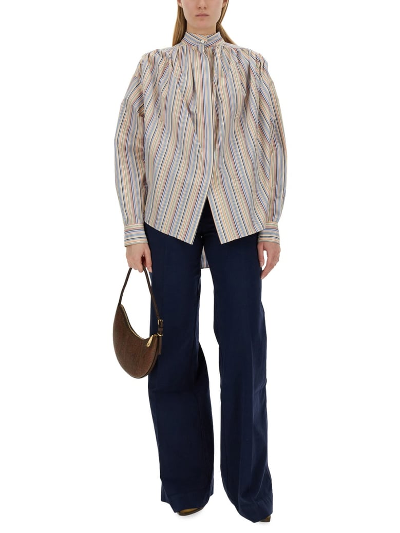 blouse with stripe pattern by Selfnex