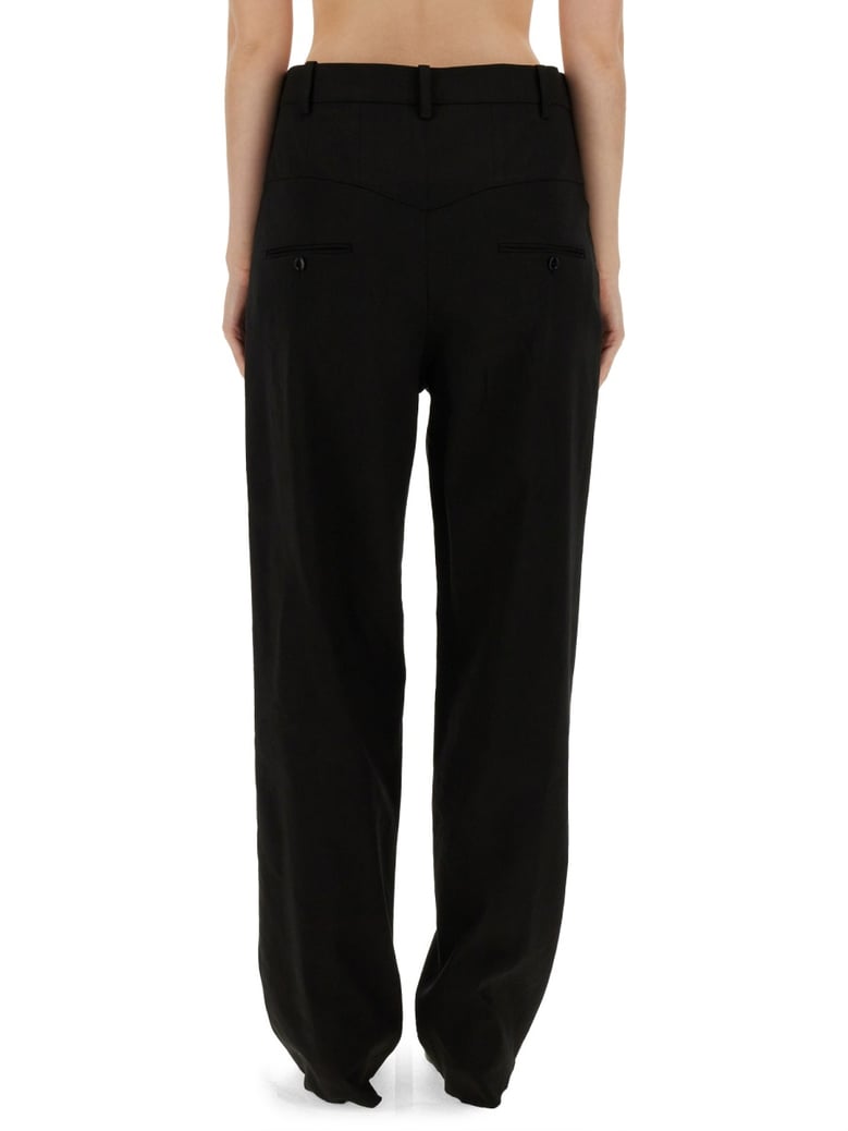 black pants with hemp and viscose blend by Selfnex