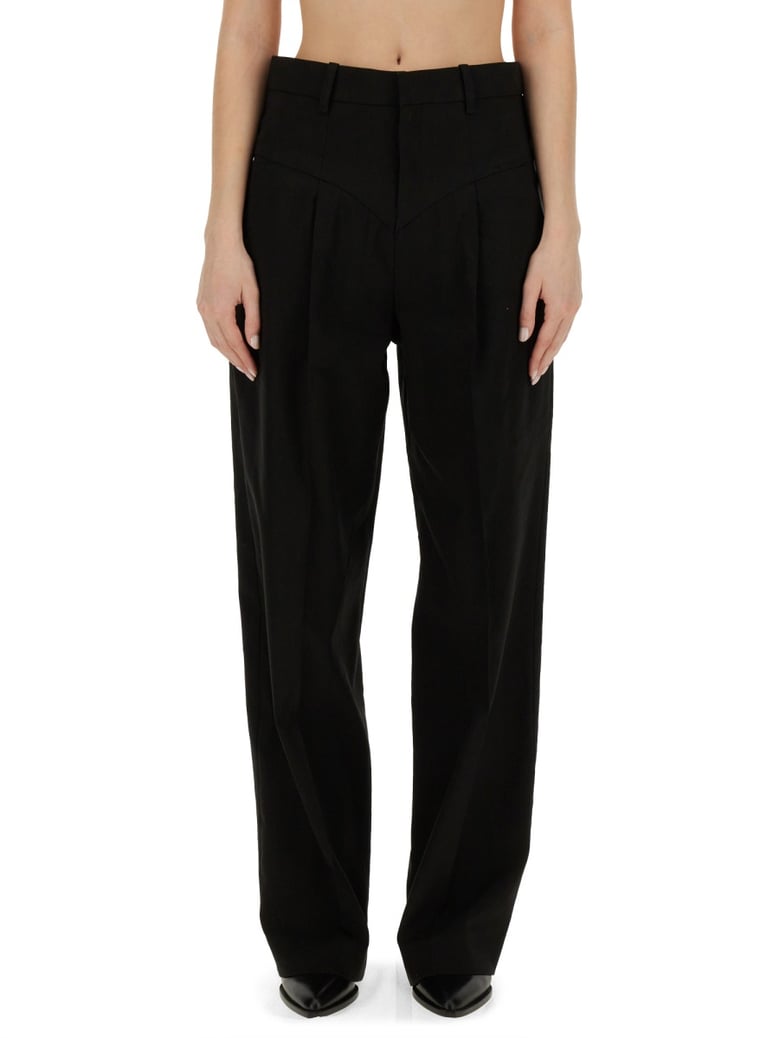 black pants with hemp and viscose blend by Selfnex