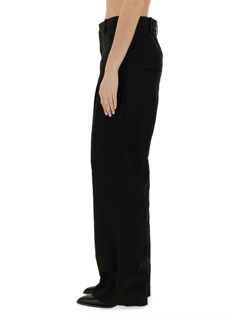 black pants with hemp and viscose blend by Selfnex