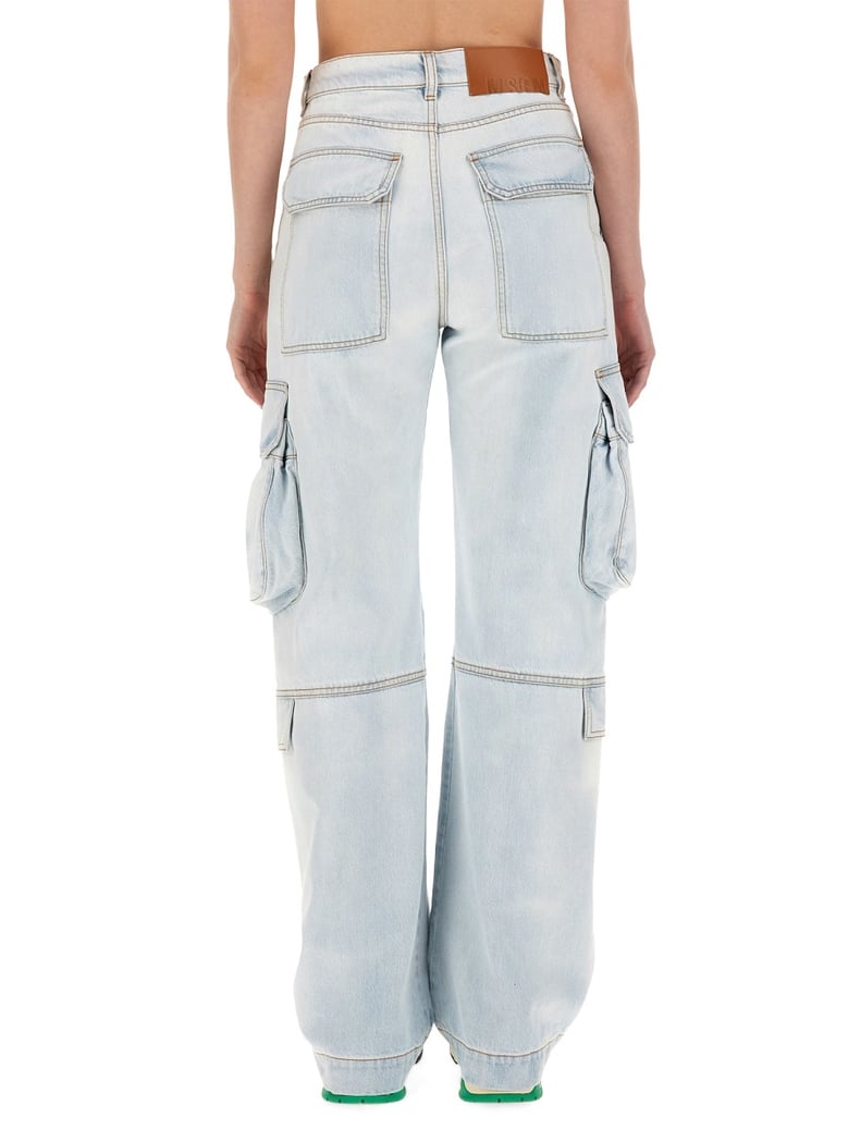 denim cargo pants by Selfnex