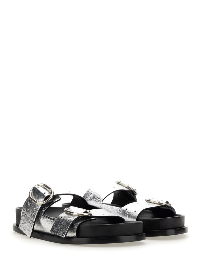 leather sandal with buckle by Selfnex