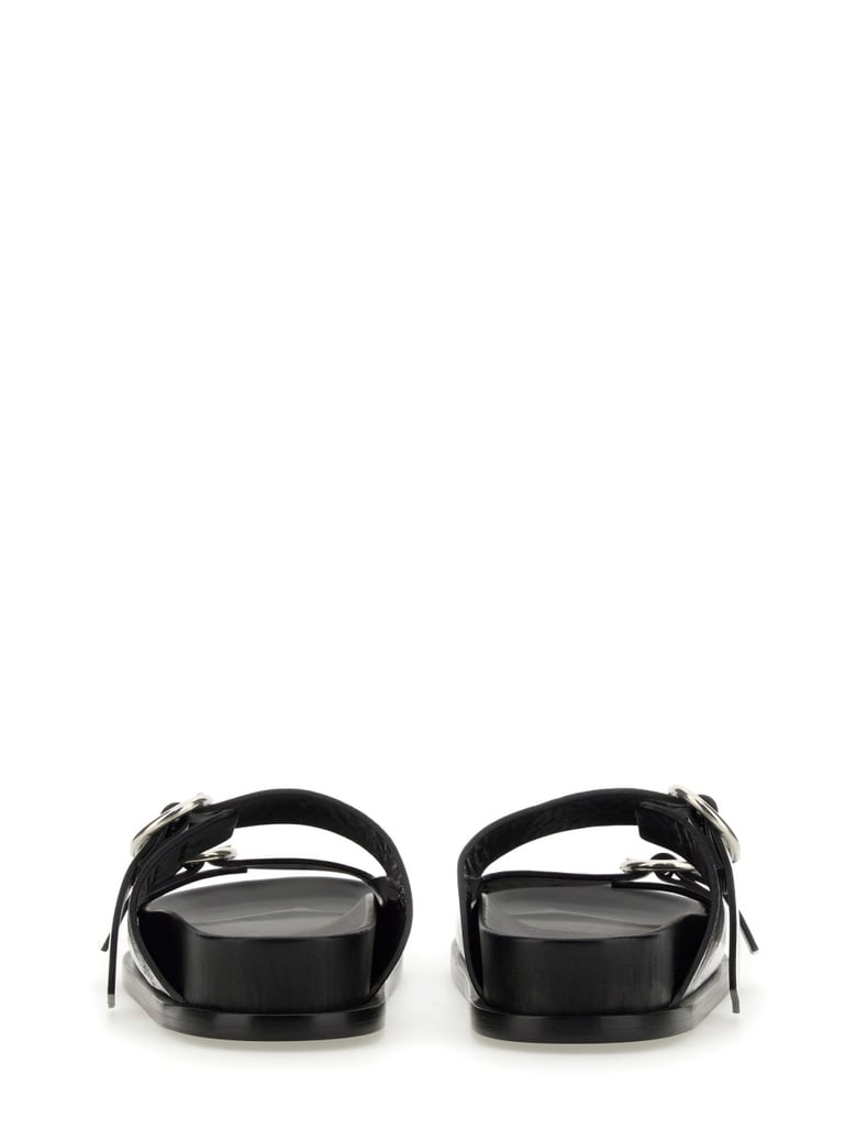 leather sandal with buckle by Selfnex