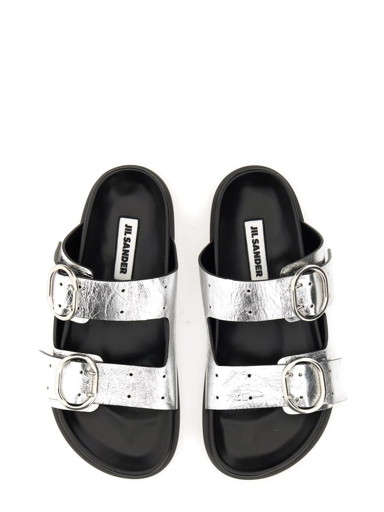 leather sandal with buckle by Selfnex