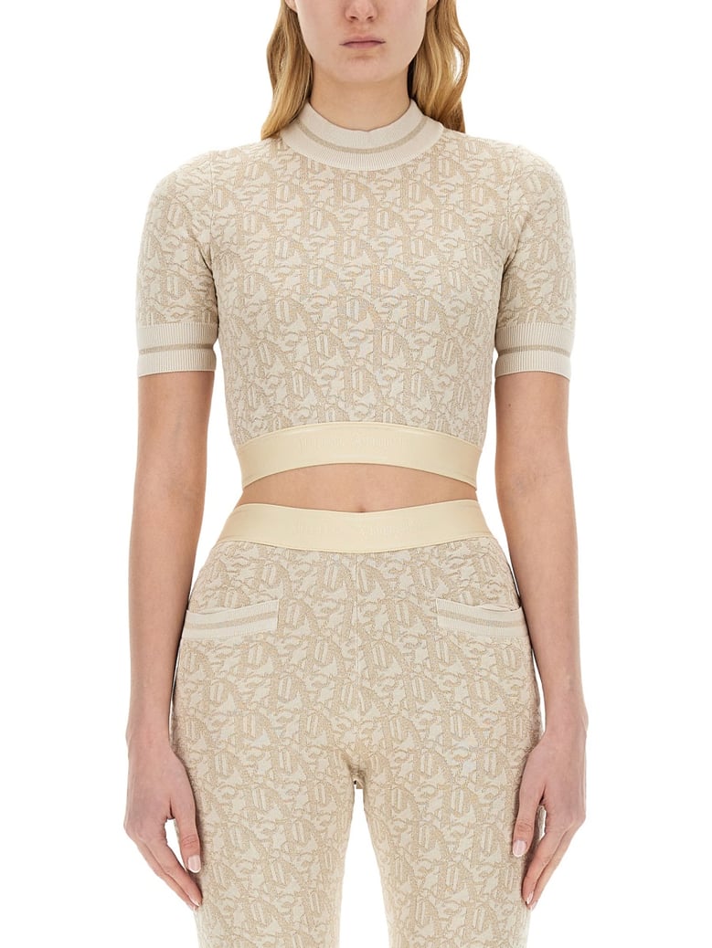 monogram jersey top by Selfnex
