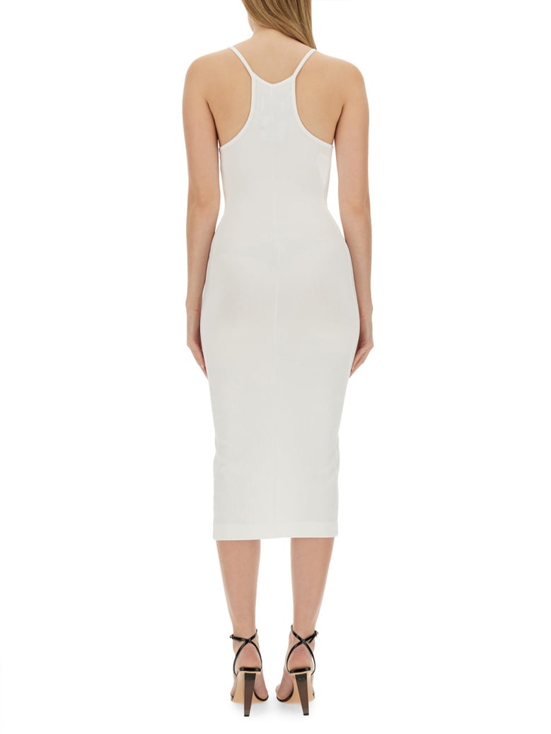 ribbed dress in white by Selfnex
