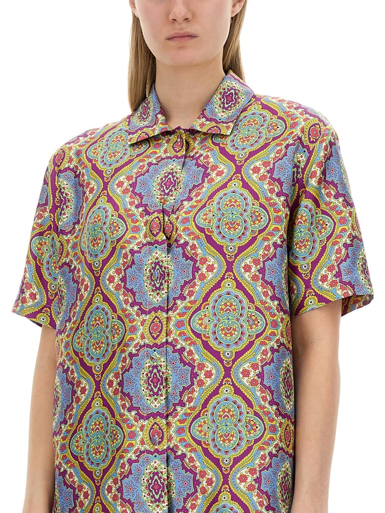 printed silk shirt by Selfnex
