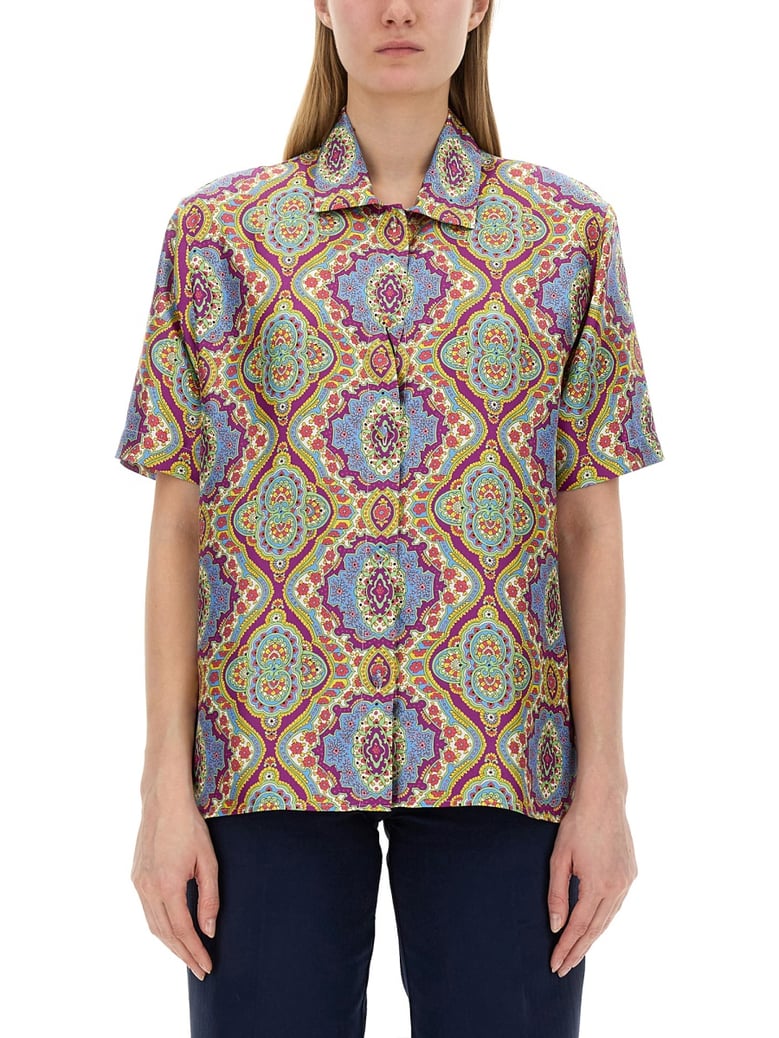 printed silk shirt by Selfnex