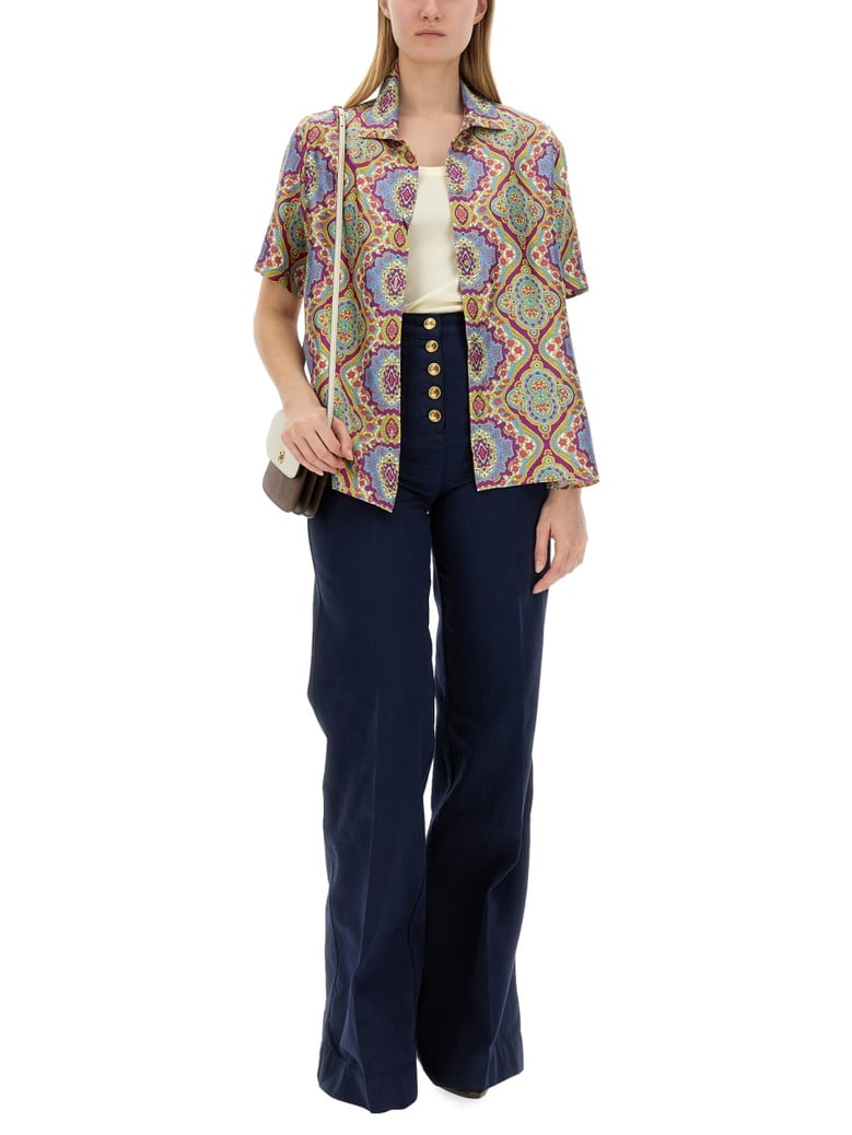 printed silk shirt by Selfnex