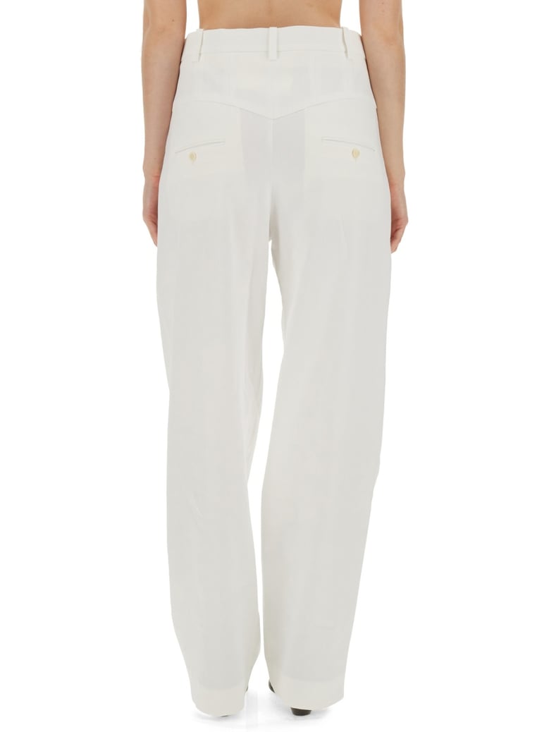white trousers with hemp blend by Selfnex