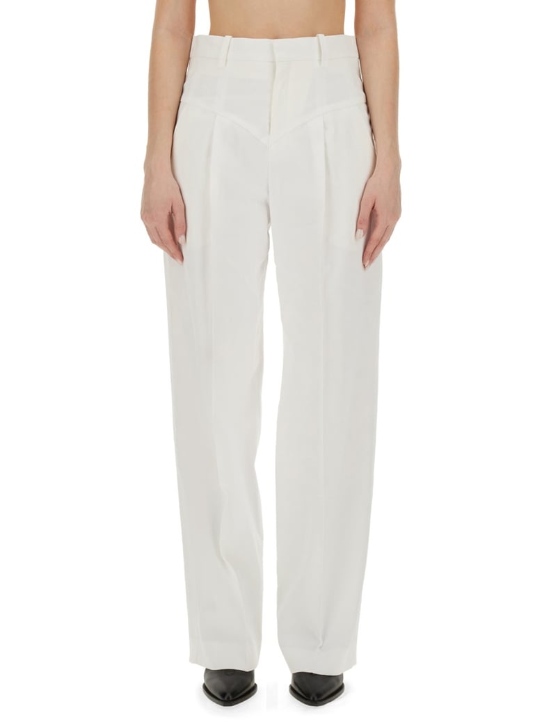 white trousers with hemp blend by Selfnex
