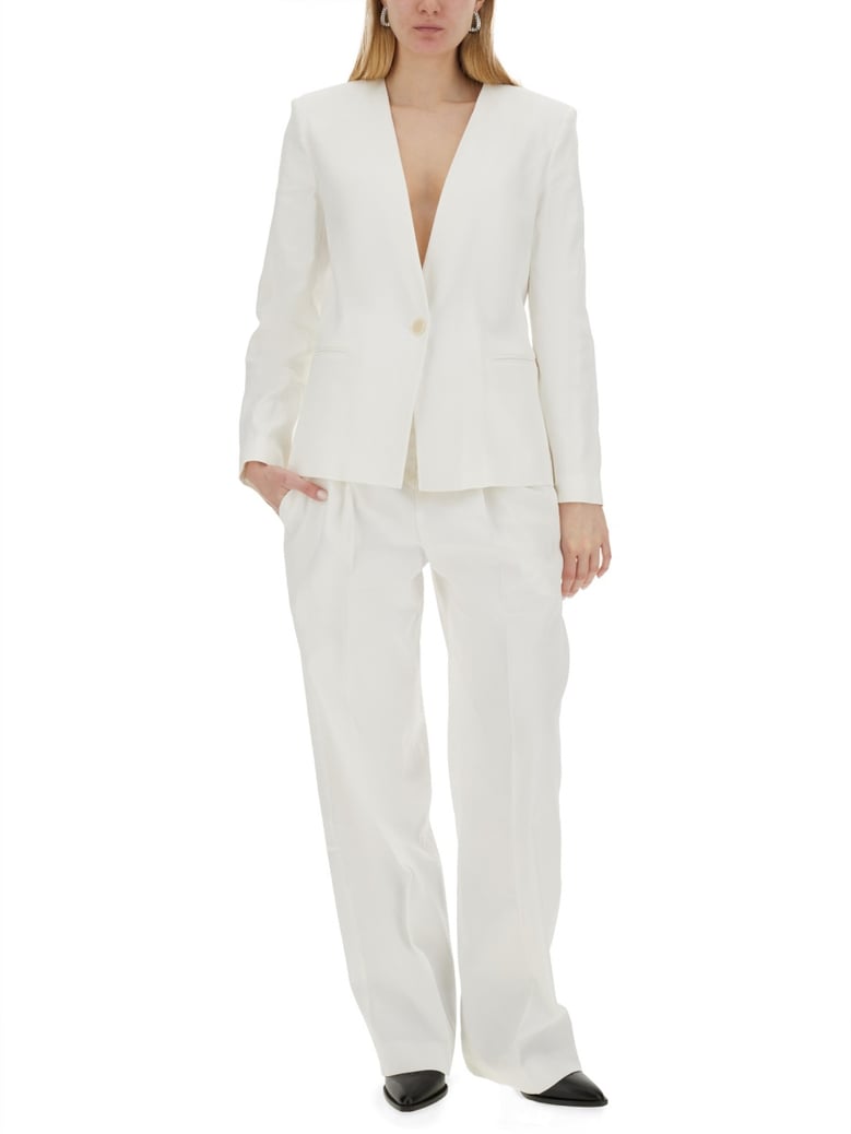 white trousers with hemp blend by Selfnex