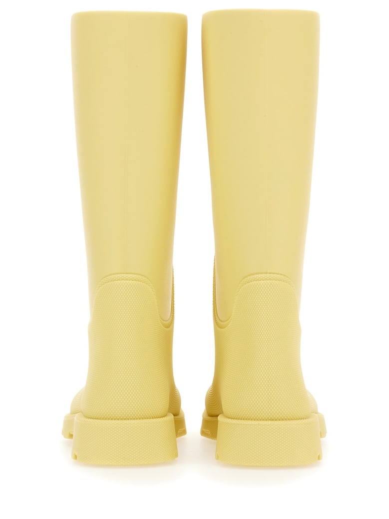 yellow synthetic rubber boots by Selfnex