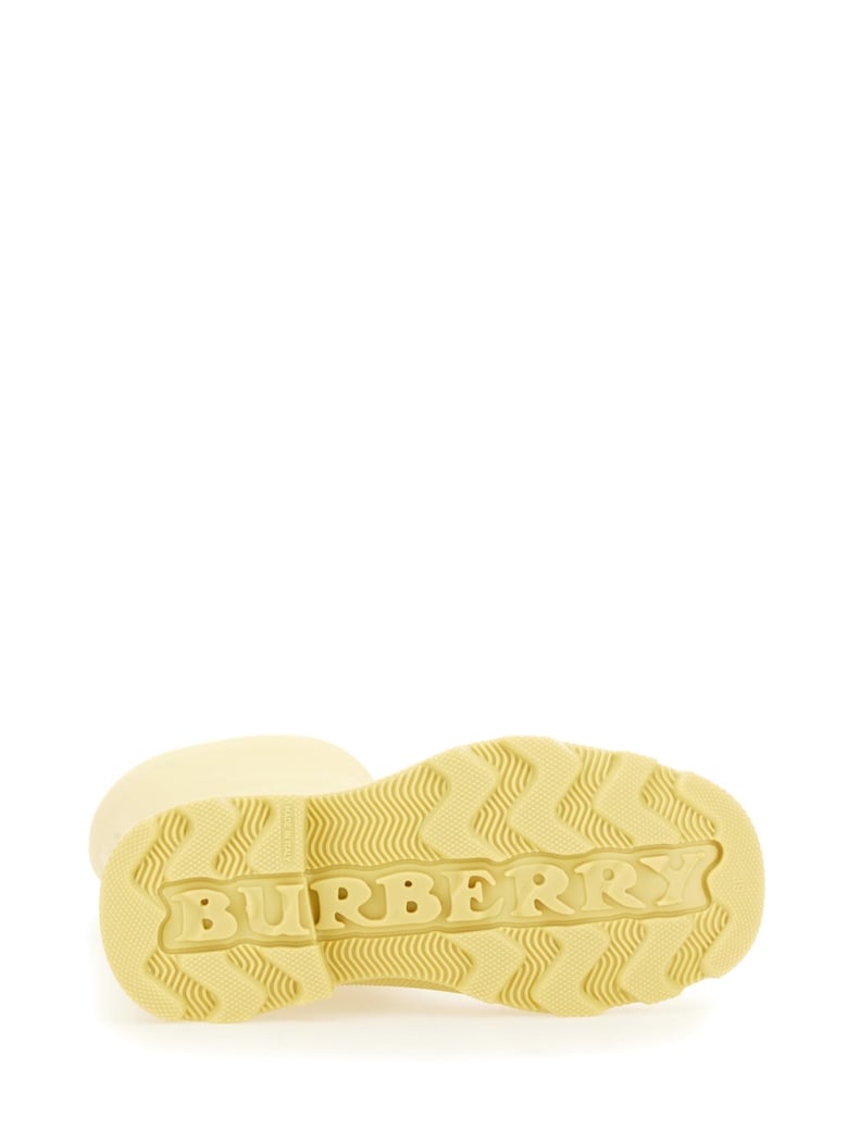 yellow synthetic rubber boots by Selfnex