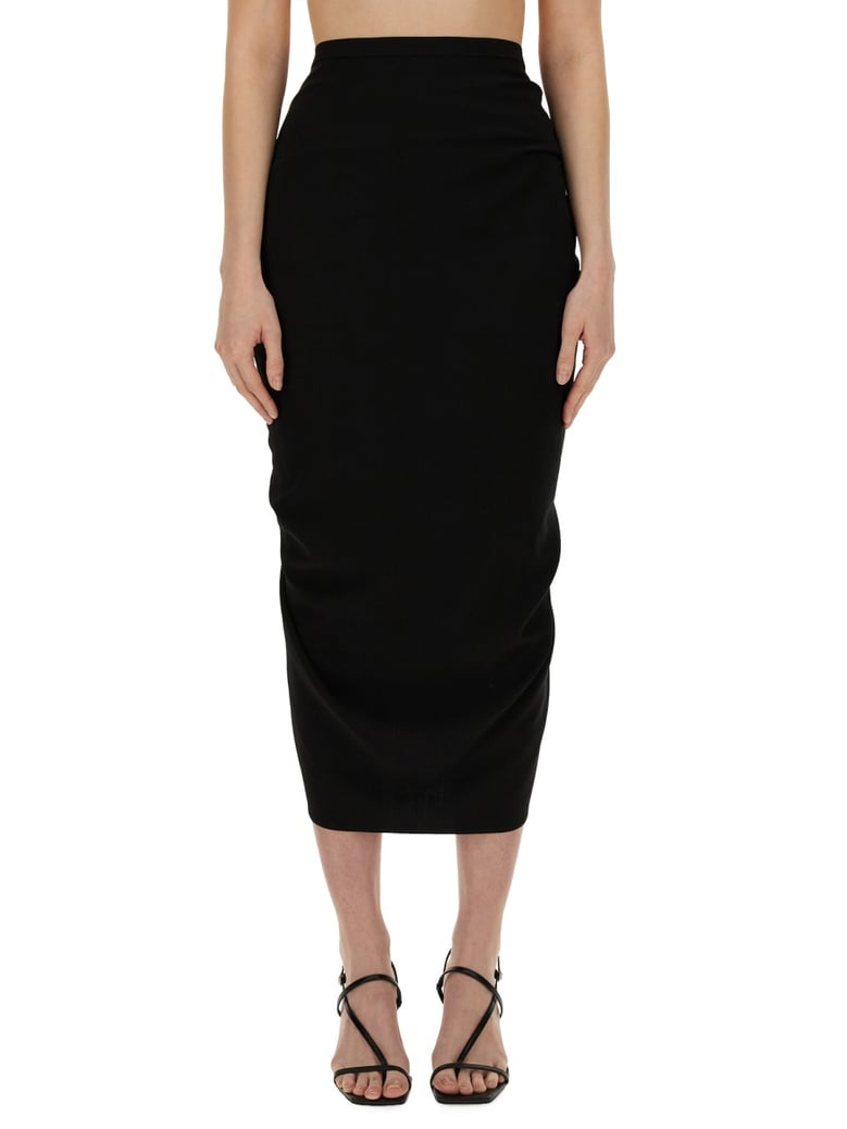 draped black skirt by Selfnex