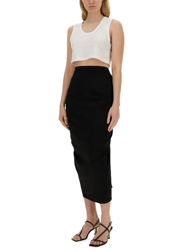 draped black skirt by Selfnex