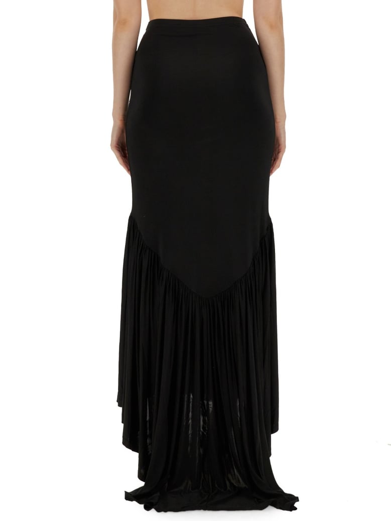 jersey skirt in black by Selfnex
