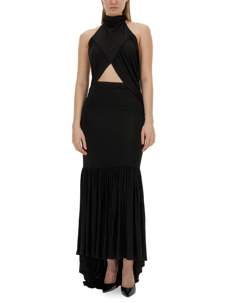 jersey skirt in black by Selfnex