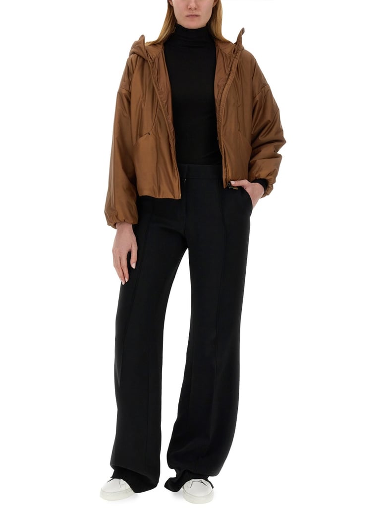 nylon jacket in beige by Selfnex