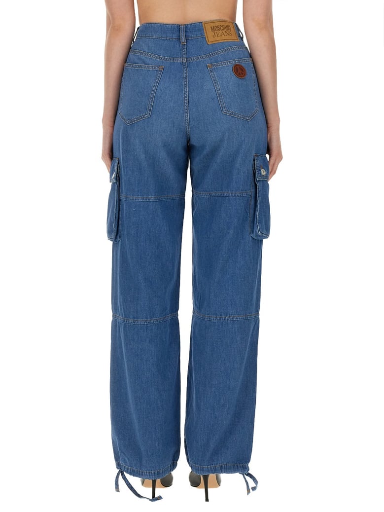 cargo pants in blue by Selfnex