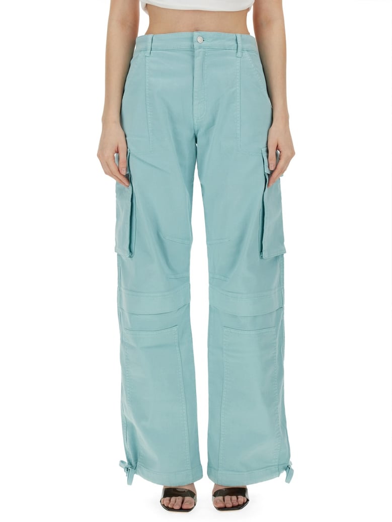 cargo pants in baby blue by Selfnex