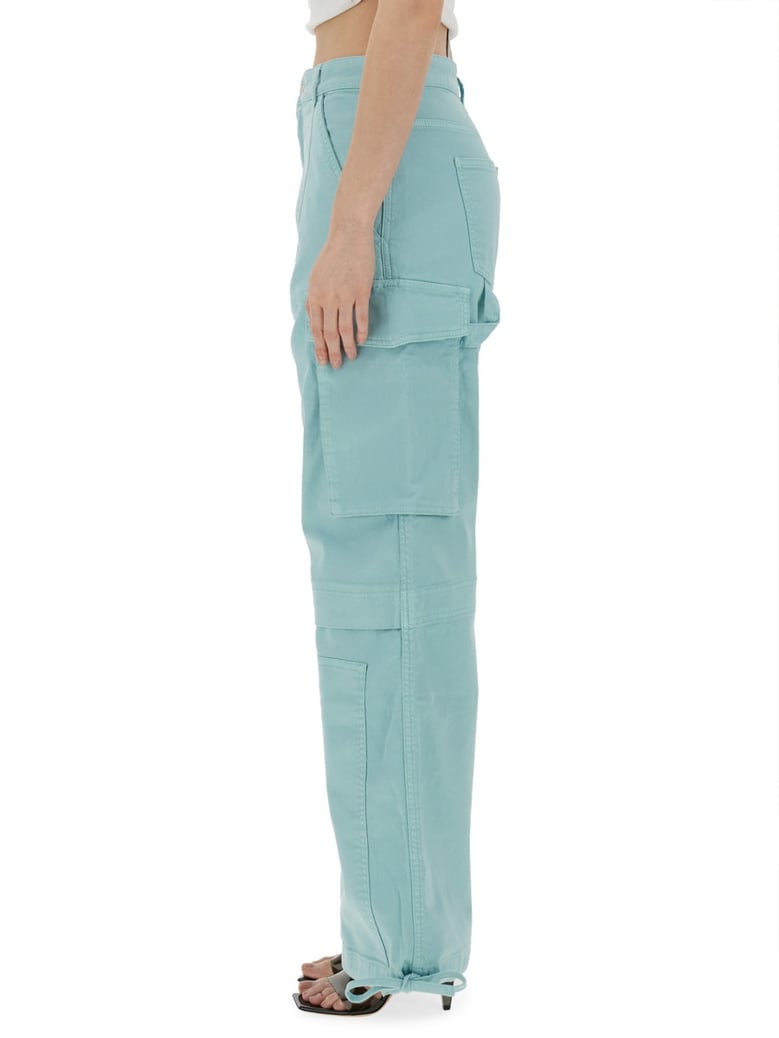 cargo pants in baby blue by Selfnex